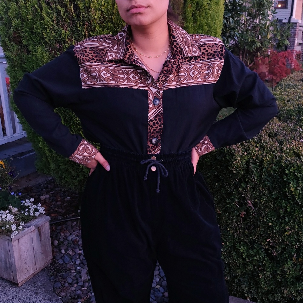 Vintage Cheetah Button Up Shirt - Size XL